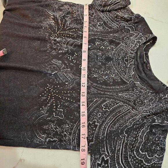 Desigual Edinburgo Back Vent Black Sequin Sweater Medium Goth Grunge - Picture 10 of 13